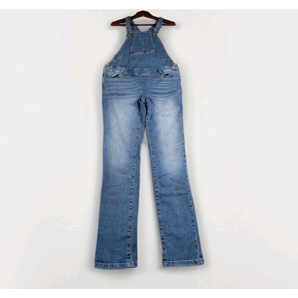 Seraphine Maternity Overalls Womens 6 Blue Denim Stretch Adjustable Jeans